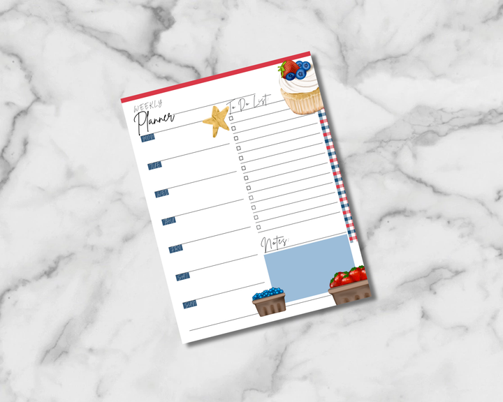 Red White and Blueberries Planner Inserts