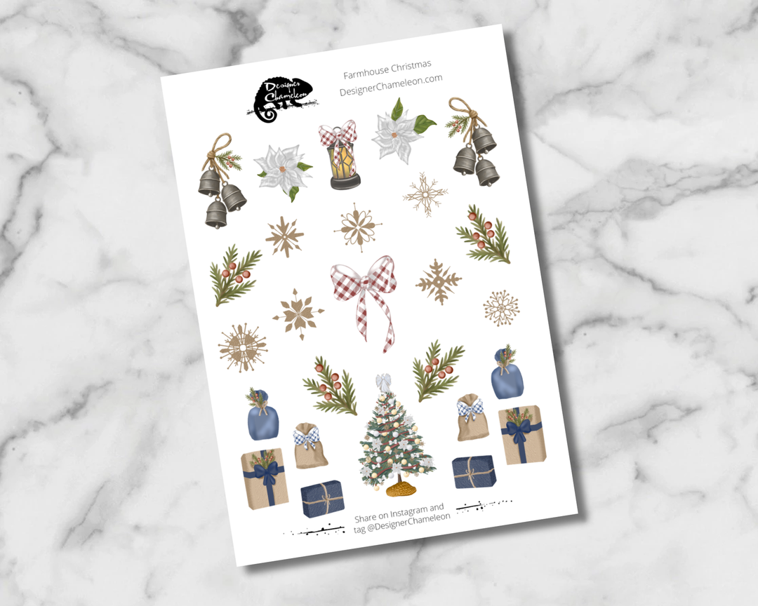 Farmhouse Christmas Sticker Collection