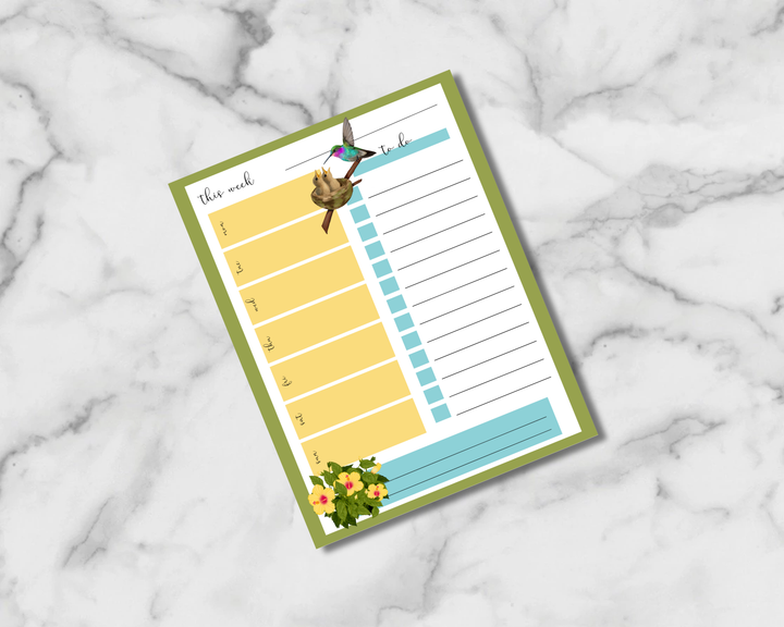 Hummingbirds planner inserts