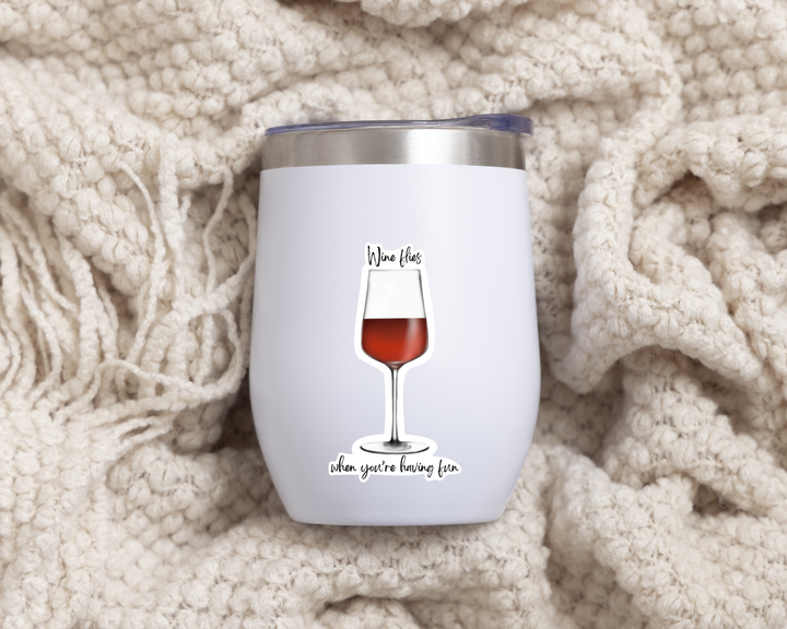 Red Wine Waterproof Vinyl 3" Sticker