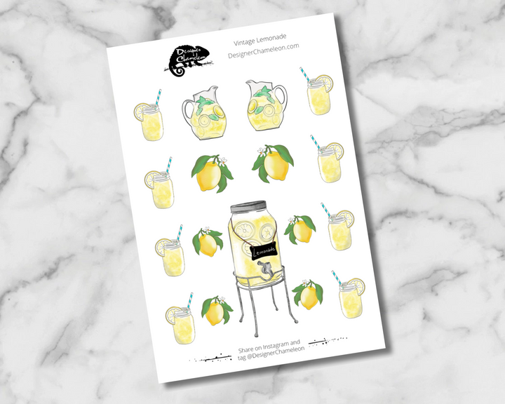 Vintage Lemonade Sticker Set