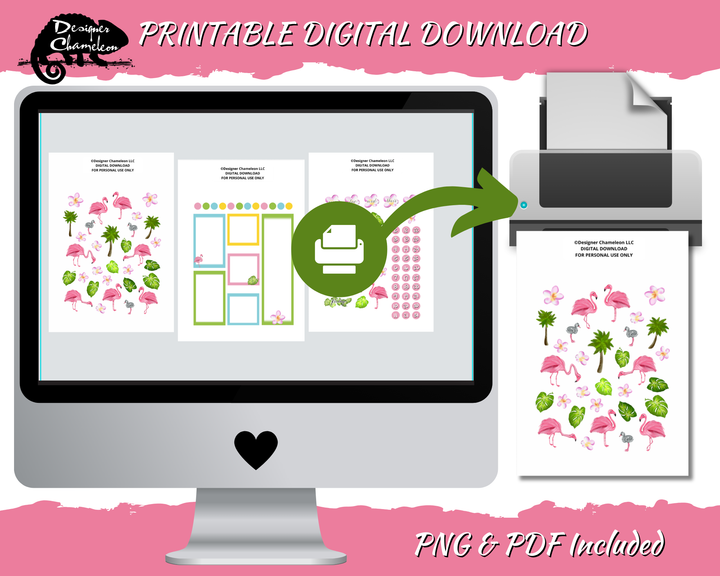 DIGITAL Pink Flamingo Collection