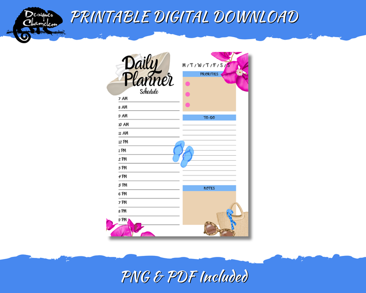 DIGITAL Santorini Summer Planner Inserts