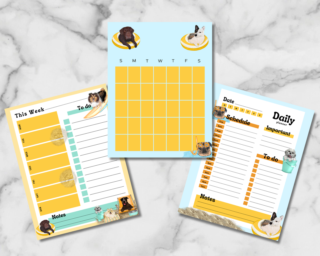 Dog Days of Summer Planner Inserts