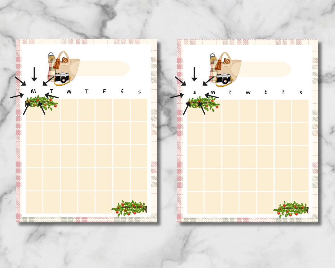 Apple Orchard Afternoon Planner Inserts