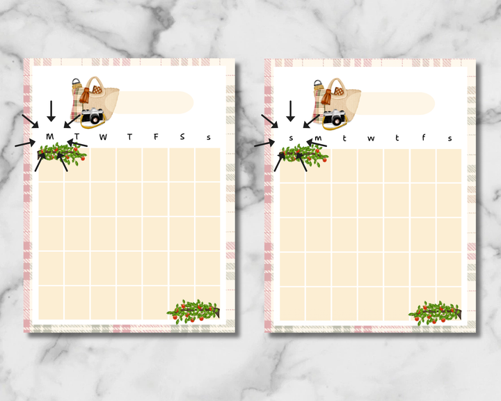 Apple Orchard Afternoon Planner Inserts