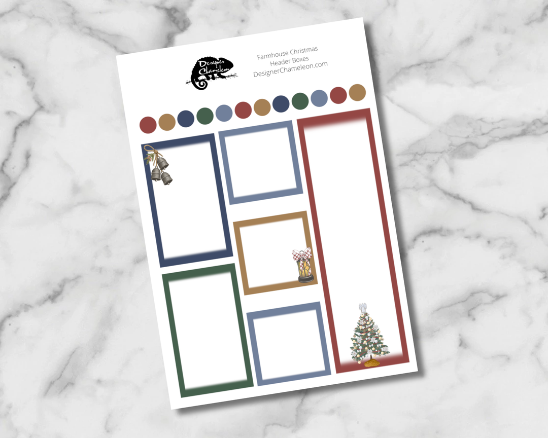 Farmhouse Christmas Sticker Collection