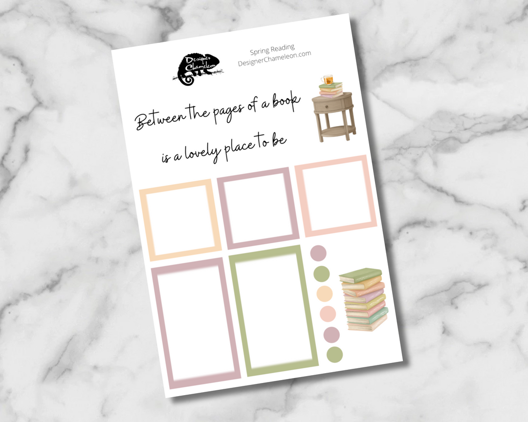 Spring Reading Sticker Set