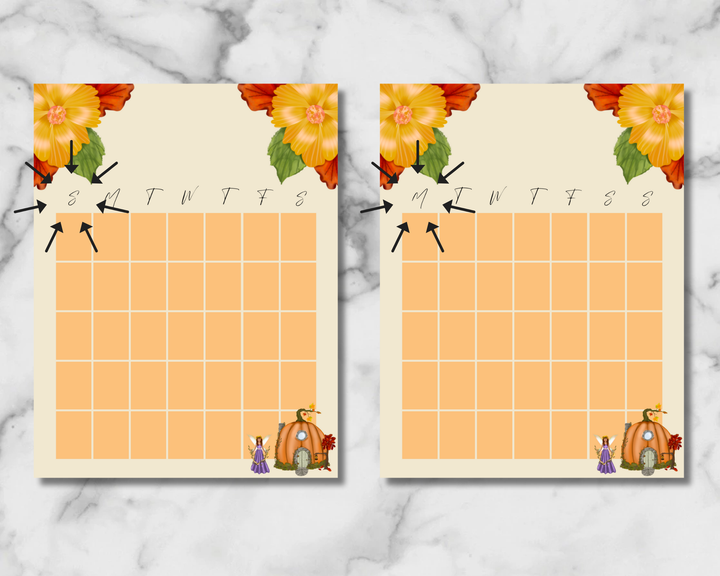 Fall Fairyland Planner Inserts