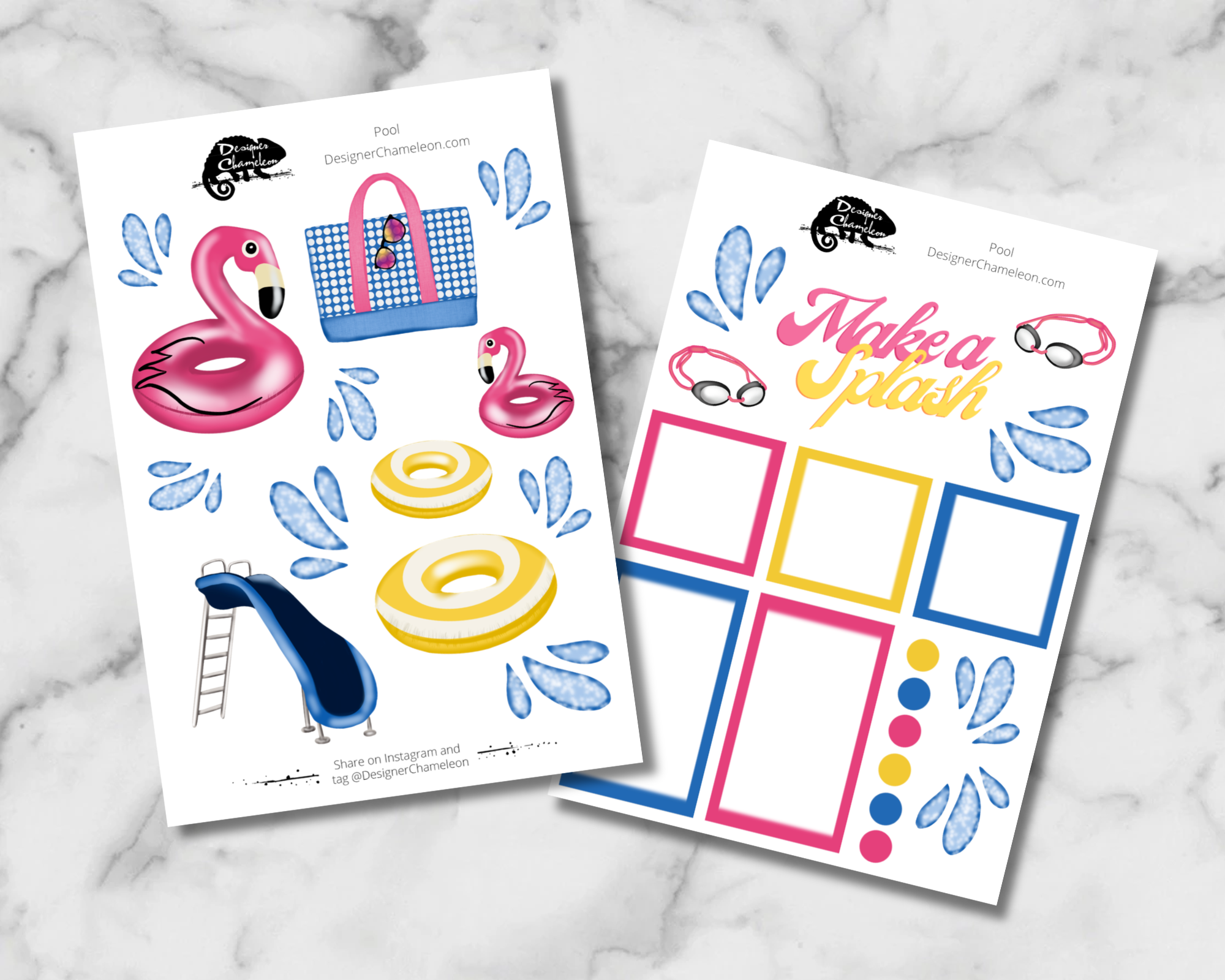 Pool Sticker Set – Designer Chameleon