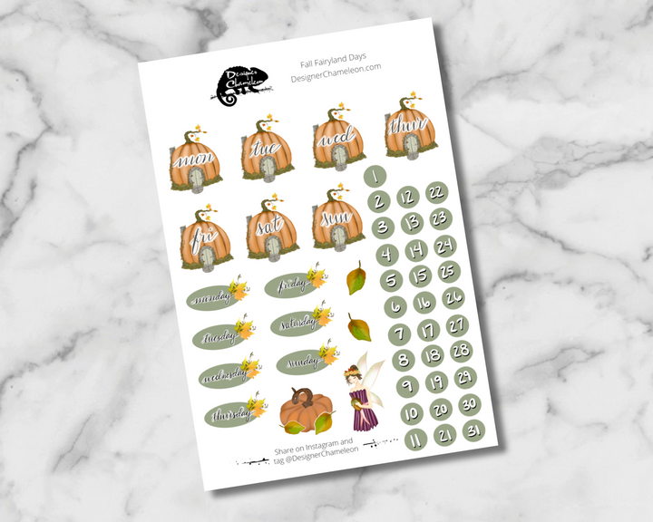 Fall Fairyland Sticker Collection