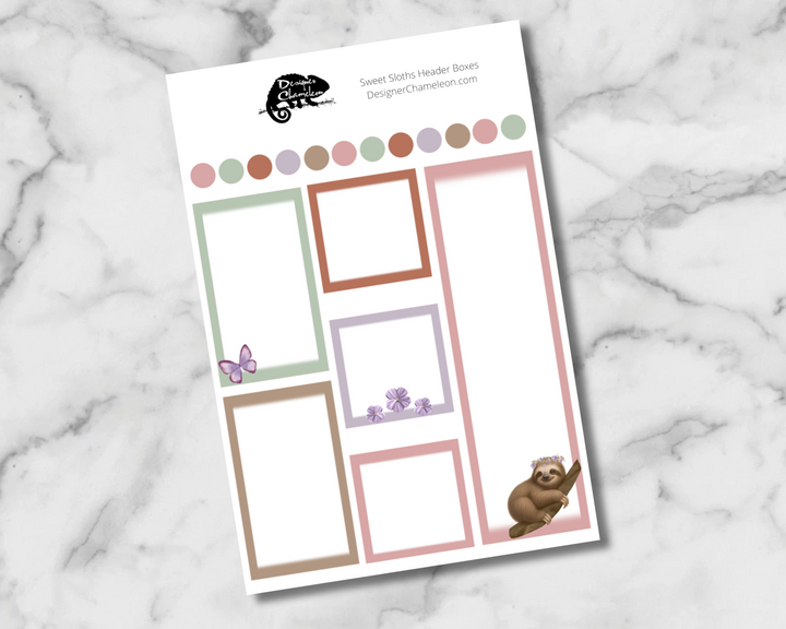 Sweet Sloths Sticker Collection