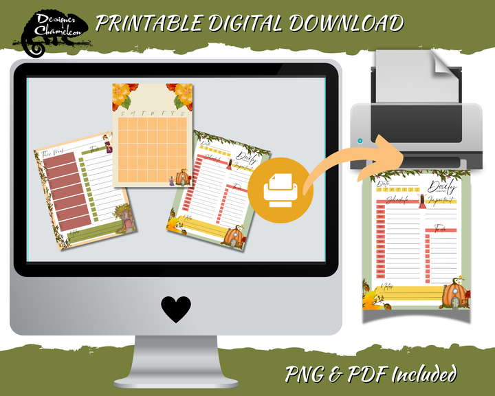 DIGITAL Fall Fairyland Planner Inserts