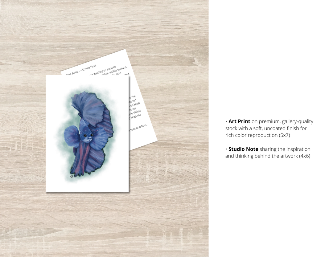 Blue Betta Art Print