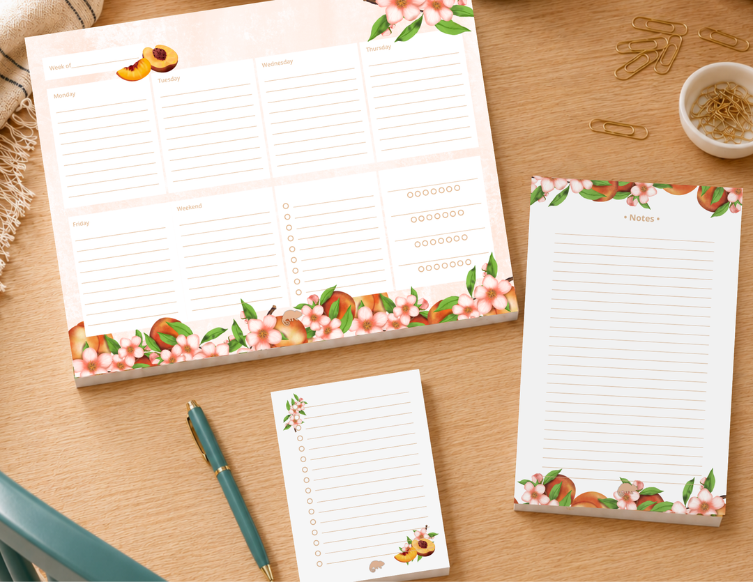 Just Peachy Stationery Set