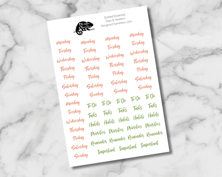 Quilted Essentials Stickers