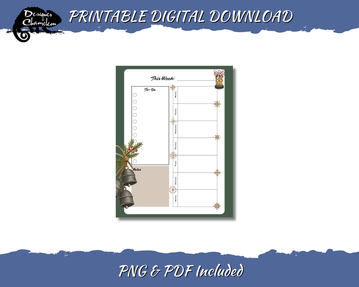 DIGITAL Farmhouse Christmas Planner Inserts