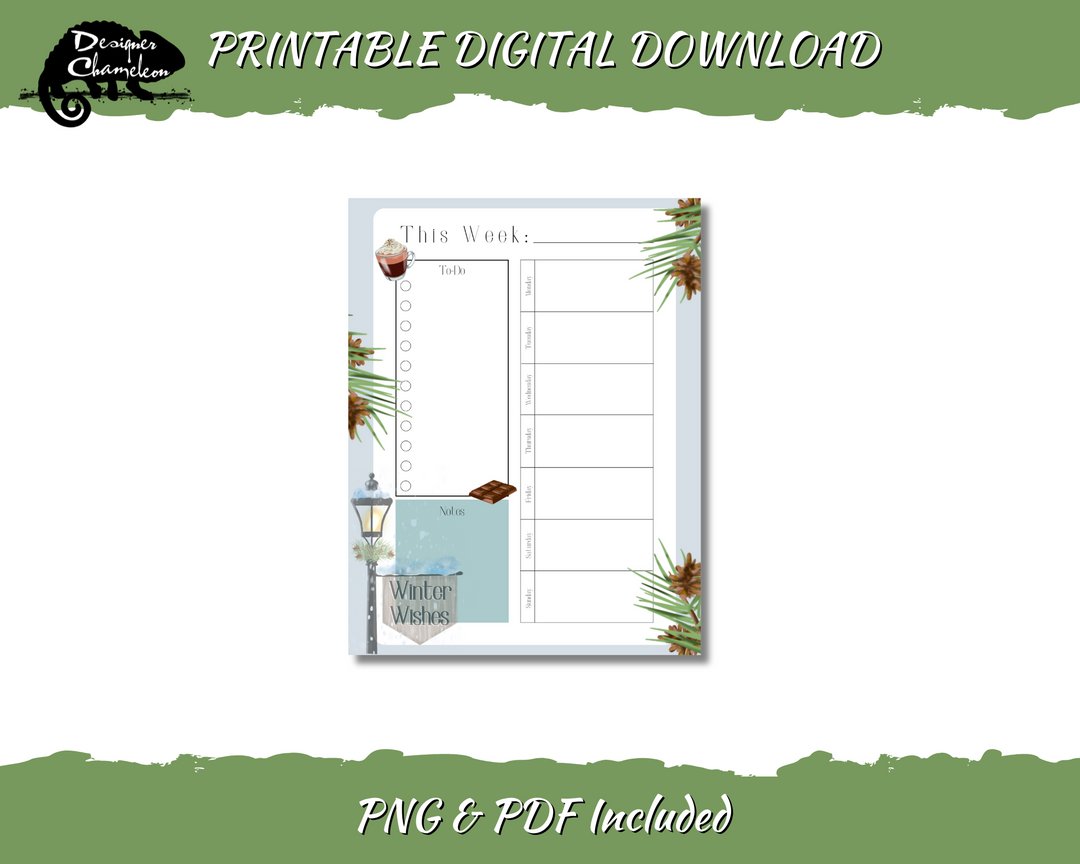 Winter Wishes DIGITAL Planner Inserts