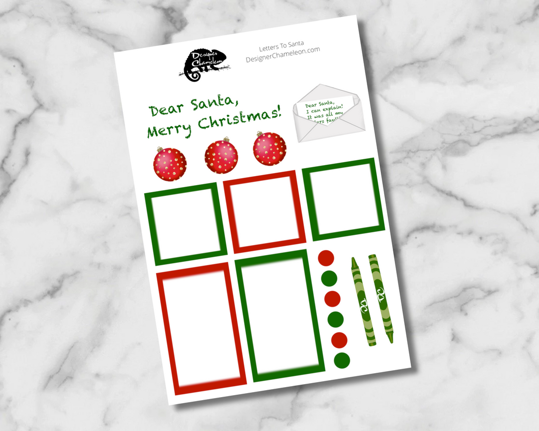 Letters to Santa Sticker Set