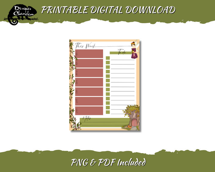 DIGITAL Fall Fairyland Planner Inserts