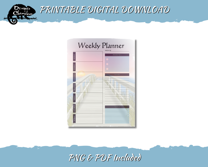 DIGITAL Cape Cod Sunset Planner Inserts