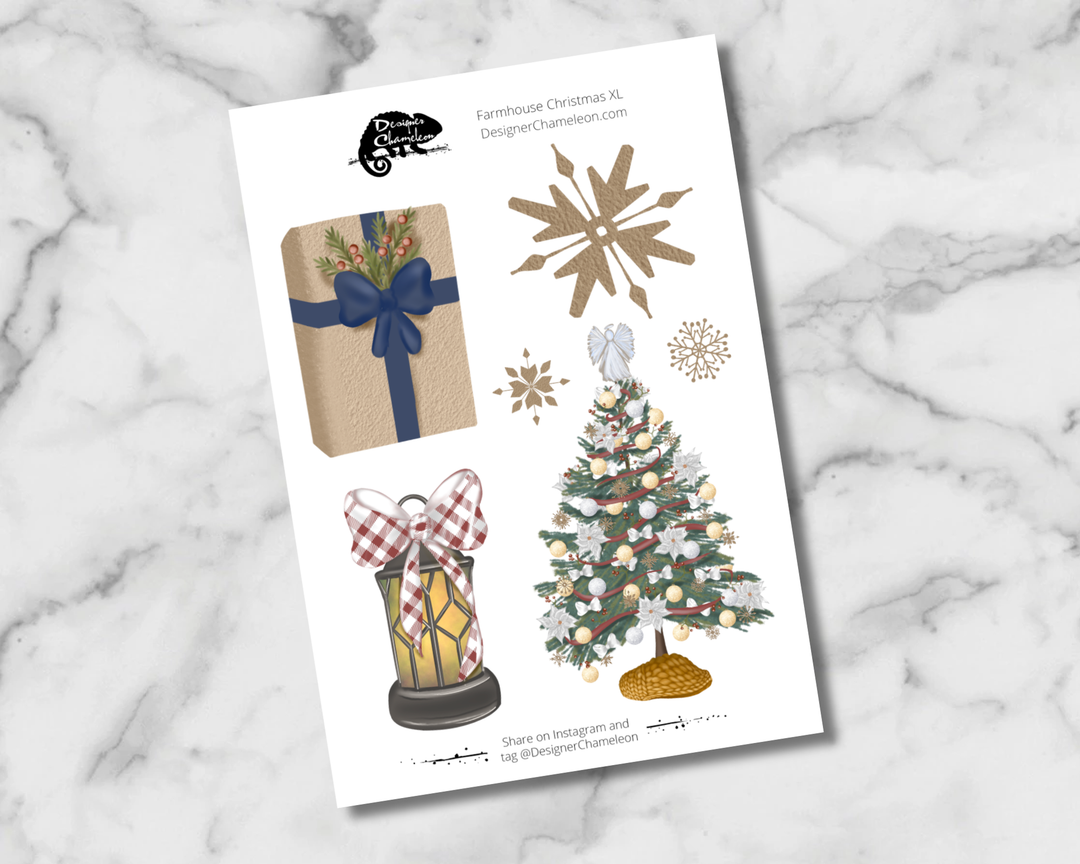 Farmhouse Christmas Sticker Collection