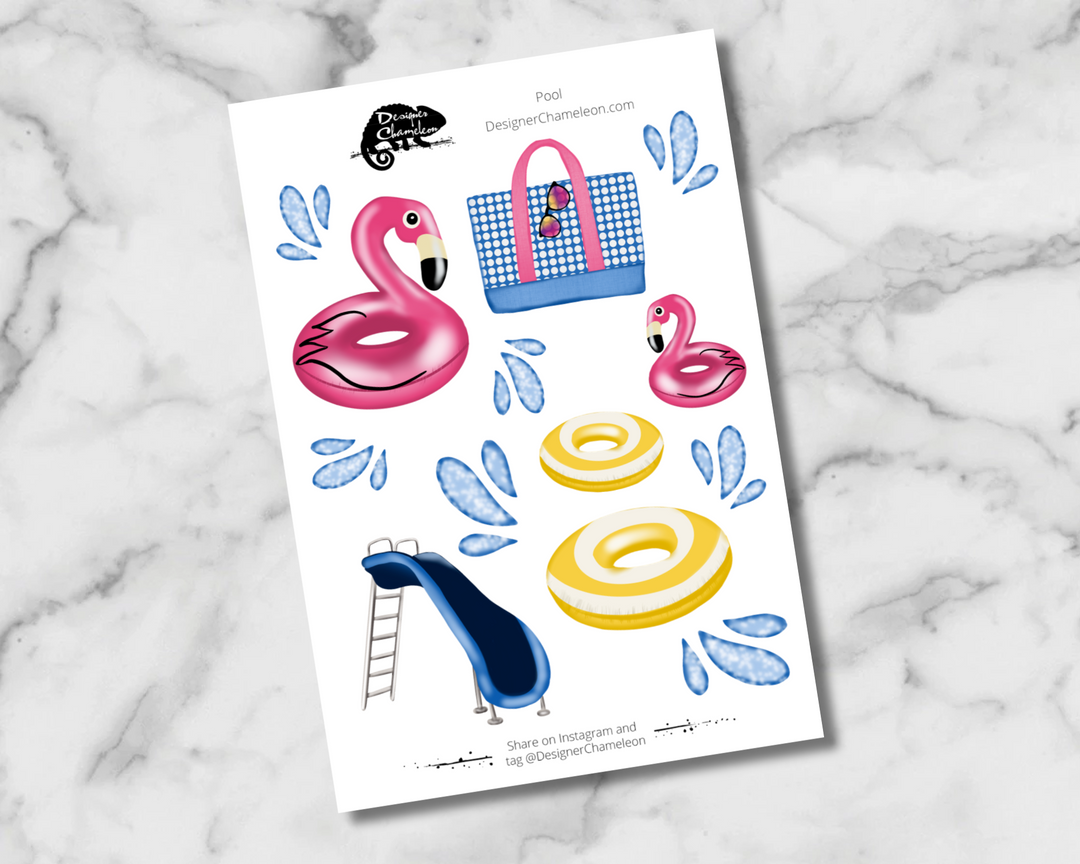 First Choice Pool File Sticker Pool Sticker Set – Designer Chameleon