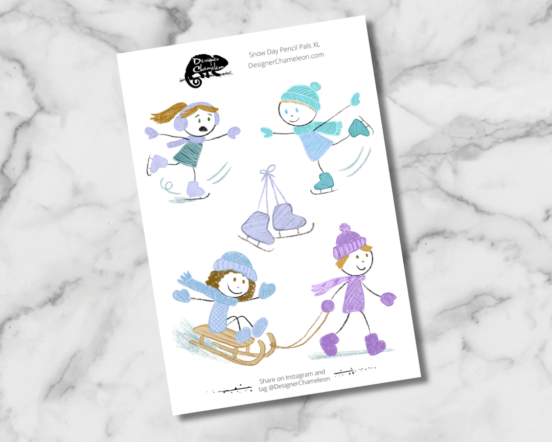 Snow Day Pencil Pals Sticker Collection