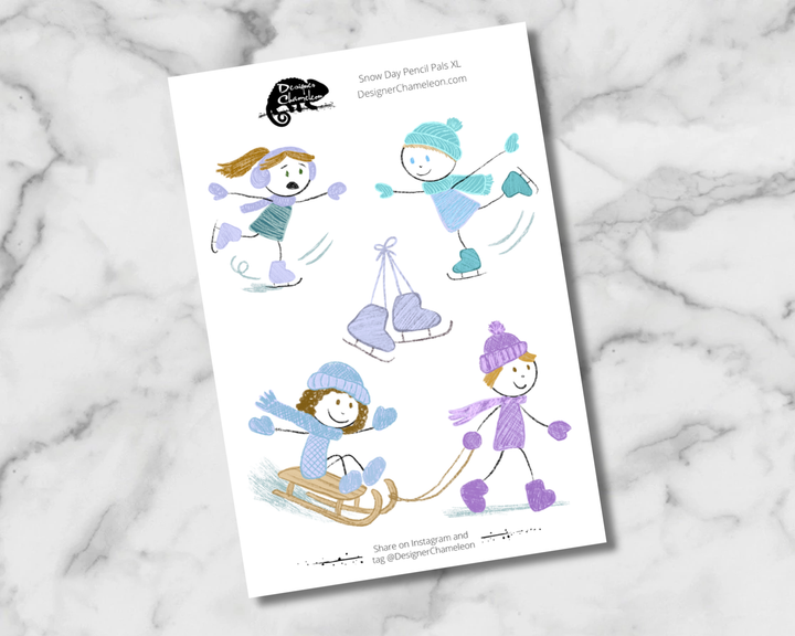Snow Day Pencil Pals Sticker Collection