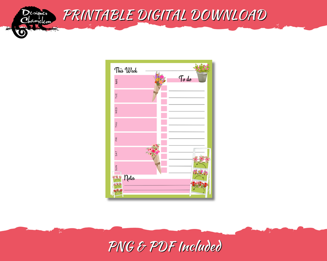 DIGITAL Flower Shop Planner Inserts