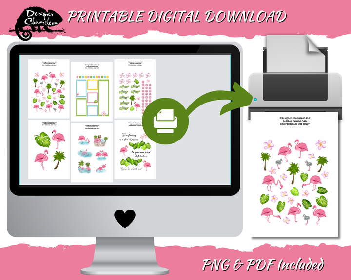 DIGITAL Pink Flamingo Collection