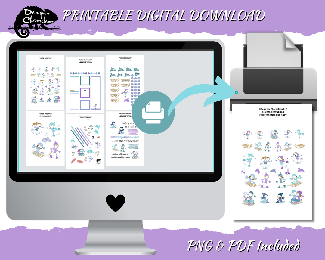 DIGITAL Snow Day Pencil Pals Collection