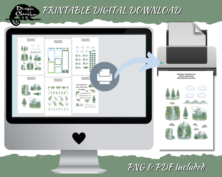 DIGITAL Mountains and Waterfalls Collection
