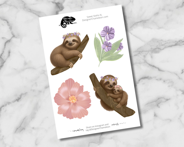 Sweet Sloths Sticker Collection