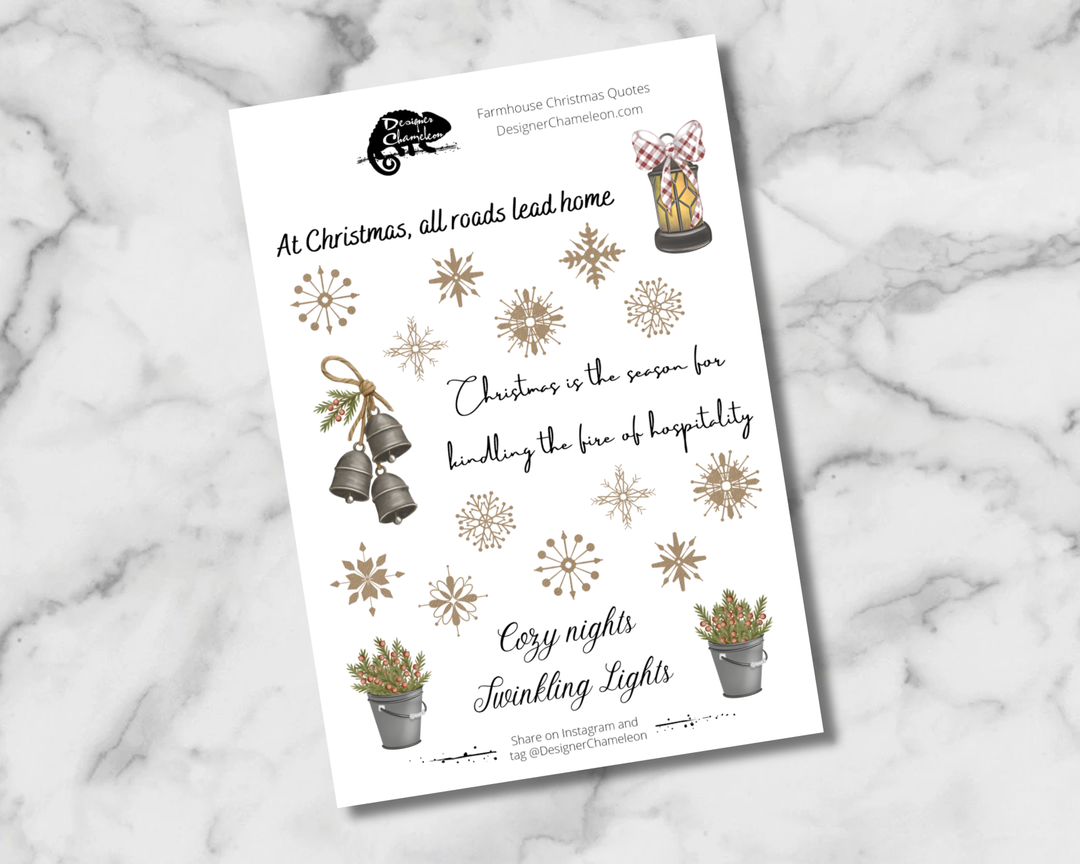 Farmhouse Christmas Sticker Collection
