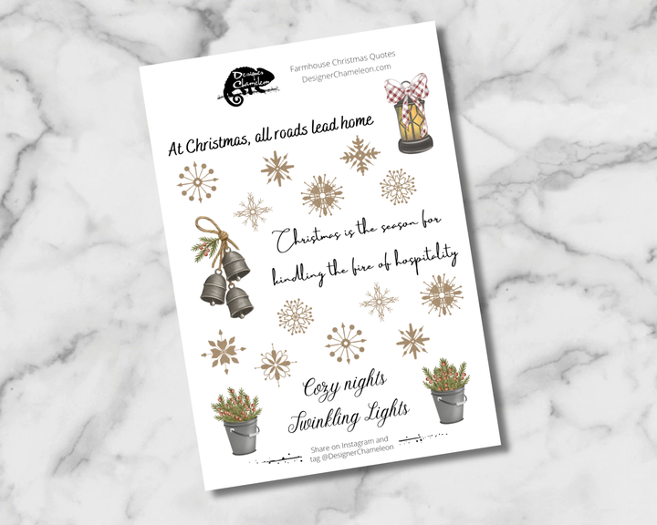 Farmhouse Christmas Sticker Collection
