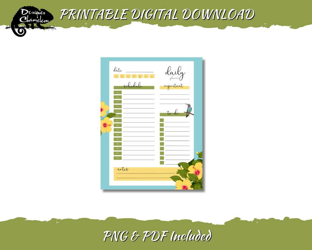 DIGITAL Hummingbirds Planner Inserts