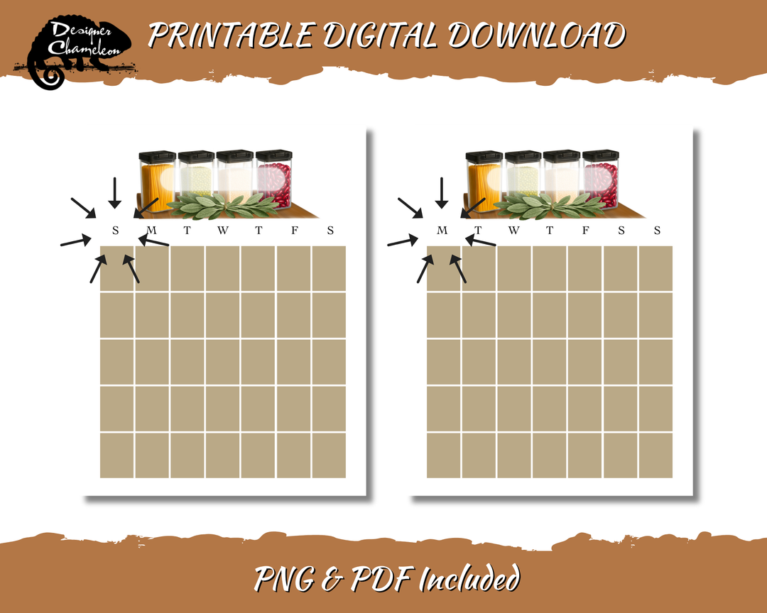 DIGITAL Harvest Pantry Planner Inserts