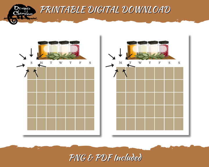 DIGITAL Harvest Pantry Planner Inserts