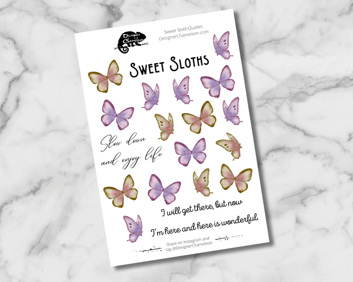 Sweet Sloths Sticker Collection