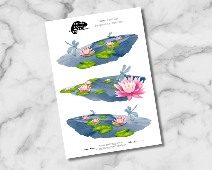 Dragonflies & Water Lilies Sticker Collection