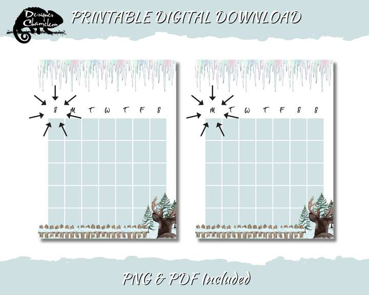 DIGITAL Ice Crystals Planner Inserts