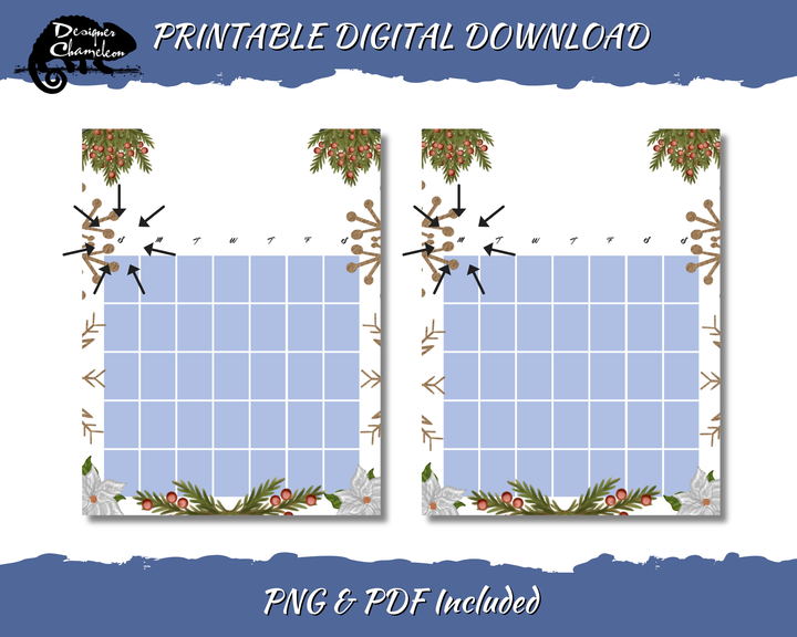 DIGITAL Farmhouse Christmas Planner Inserts