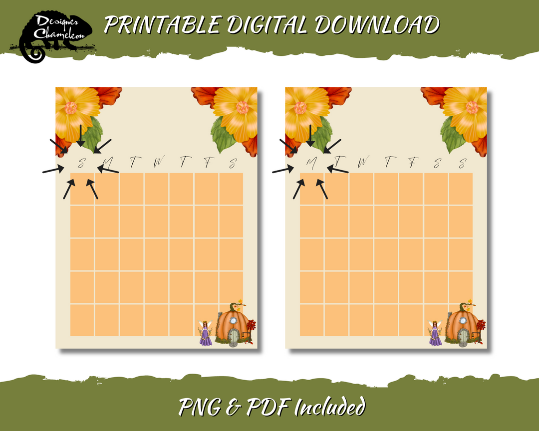 DIGITAL Fall Fairyland Planner Inserts