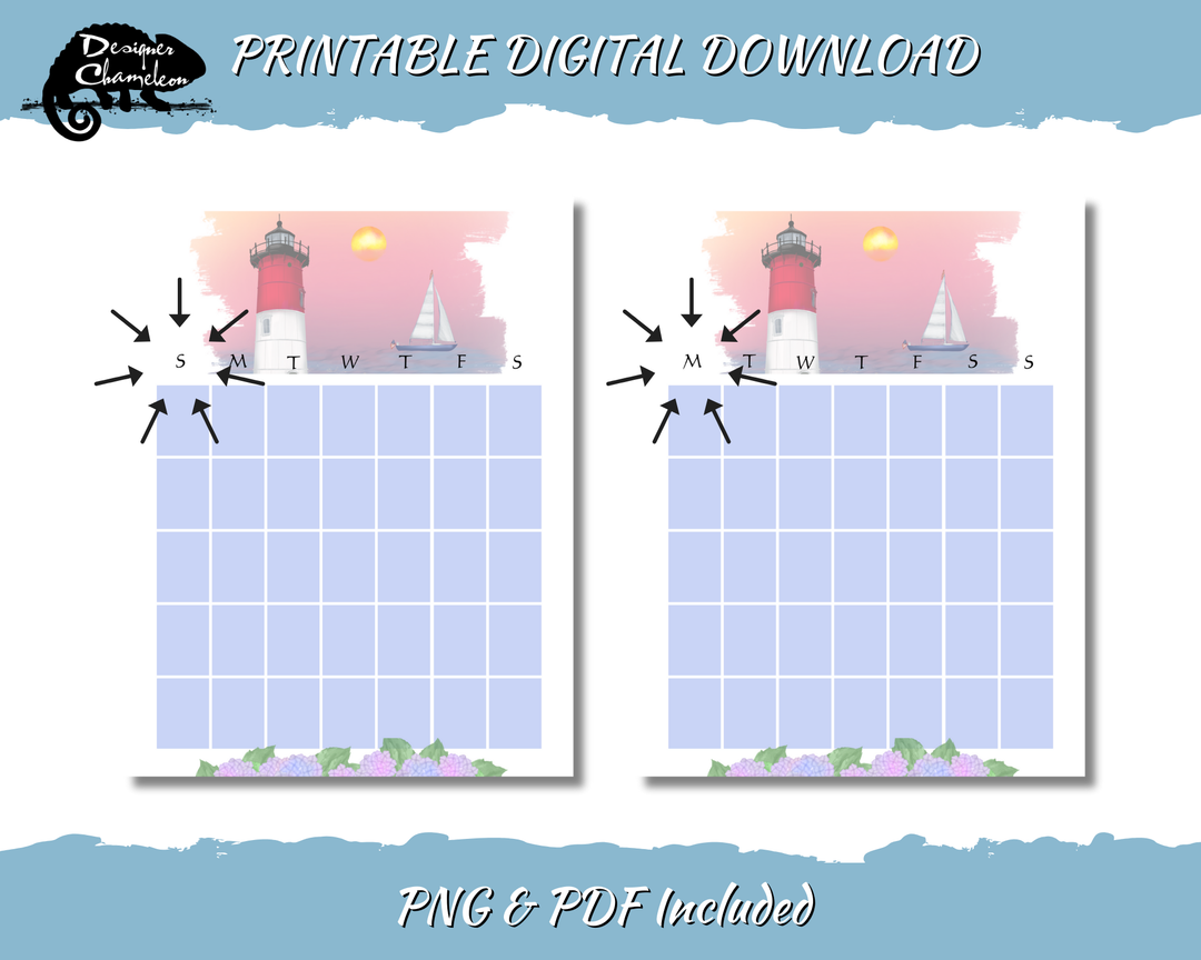 DIGITAL Cape Cod Sunset Planner Inserts