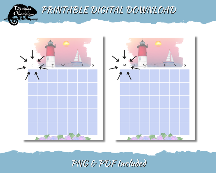 DIGITAL Cape Cod Sunset Planner Inserts