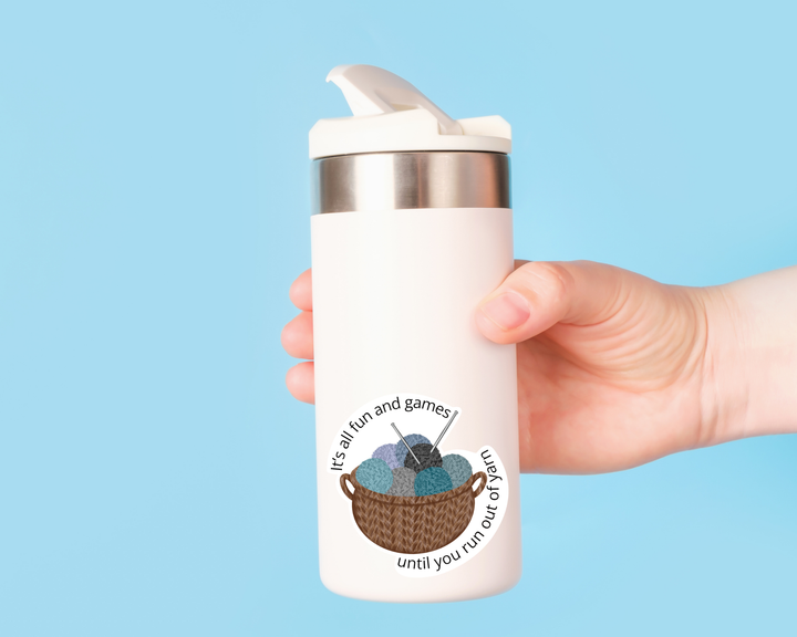 Yarn Basket Waterproof Vinyl 3" Sticker
