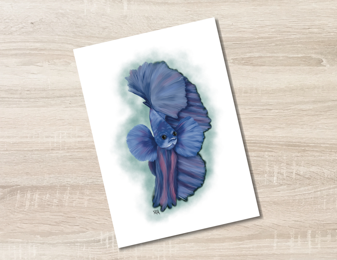 Blue Betta Art Print