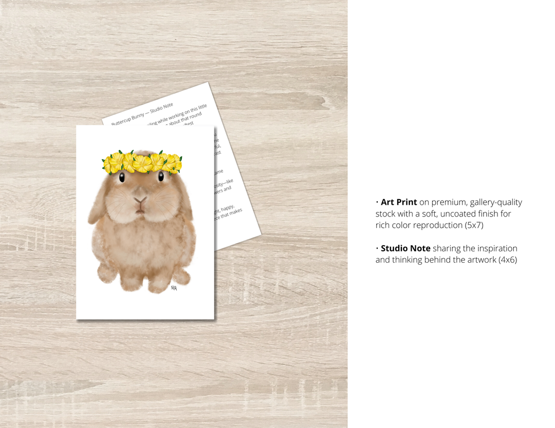 Buttercup Bunny Art Print