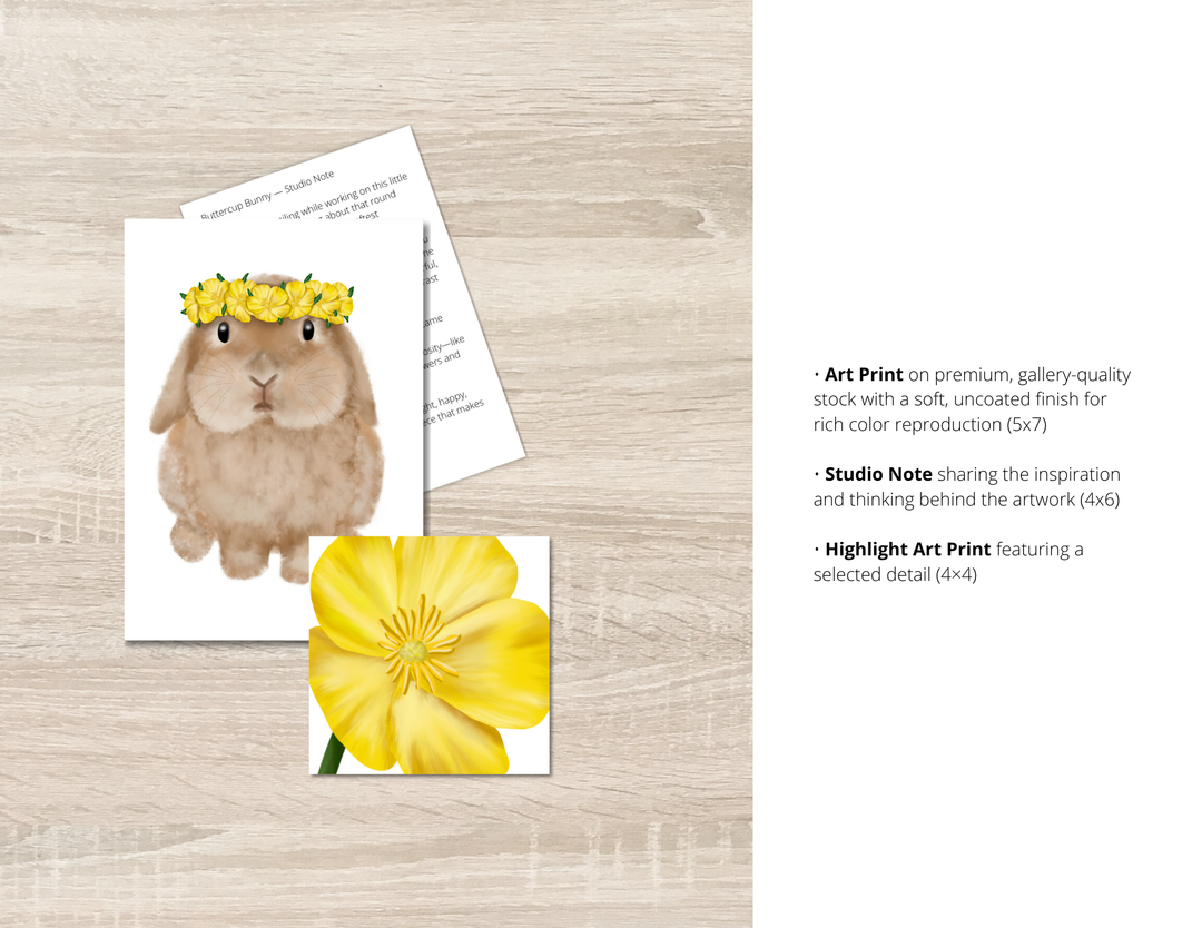 Buttercup Bunny Art Print
